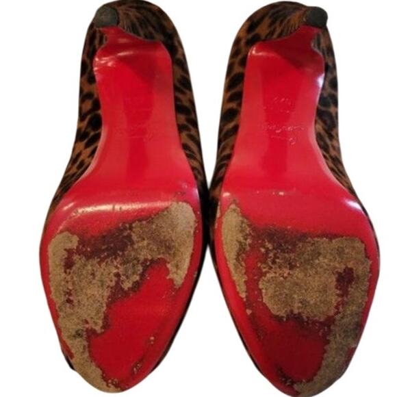 💎✨ORIGINAL✨💎Christian Louboutin Leopard print Heels 37.5 - Picture 5 of 6